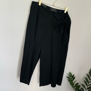 BANANA REPUBLIC High Rise Plus Size Wide Leg Side Tie Organic Cotton Pants Sz 16